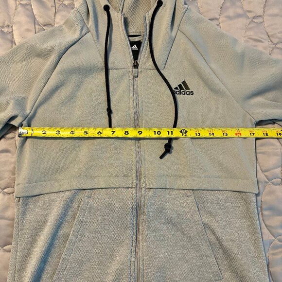 Adidas Full Zip Hooded Gray Jacket Women S - Picture 7 of 11